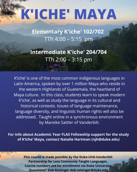 K'iche' maya course flyer