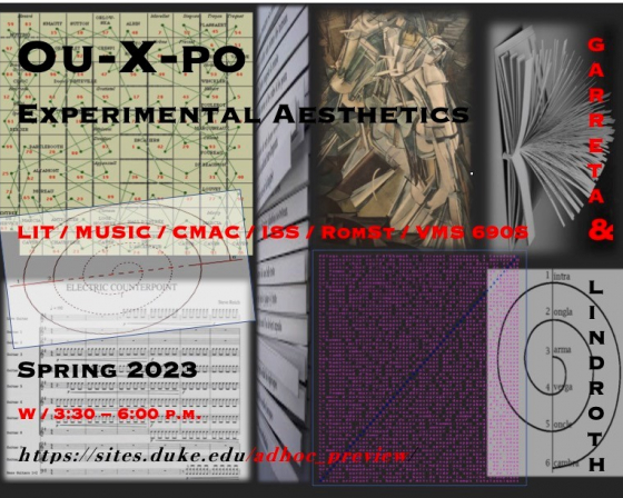 Course flyer for Ou-X-Po: Experimental Aesthetics