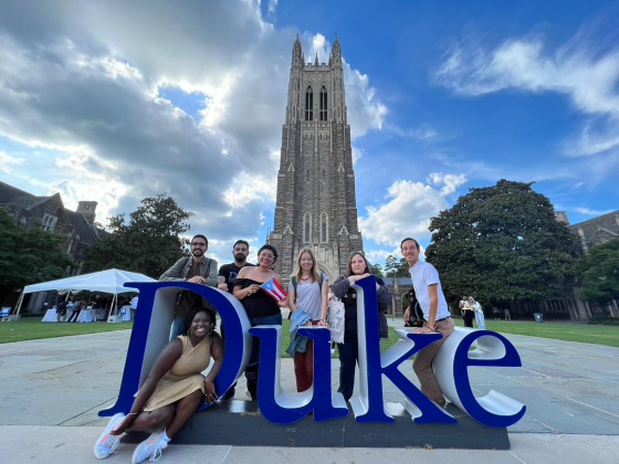 First year Romance Studies Graduate students outside of the Duke Chapel