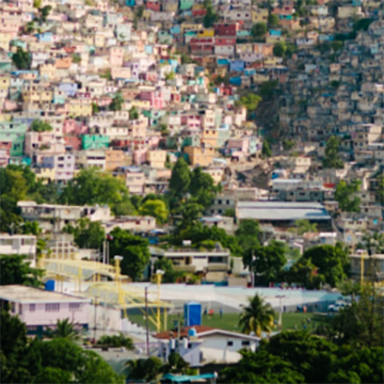 Haiti city hillside