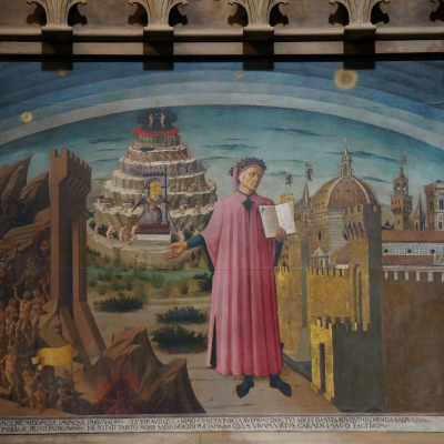 painting of Dante and the Three Kingdoms